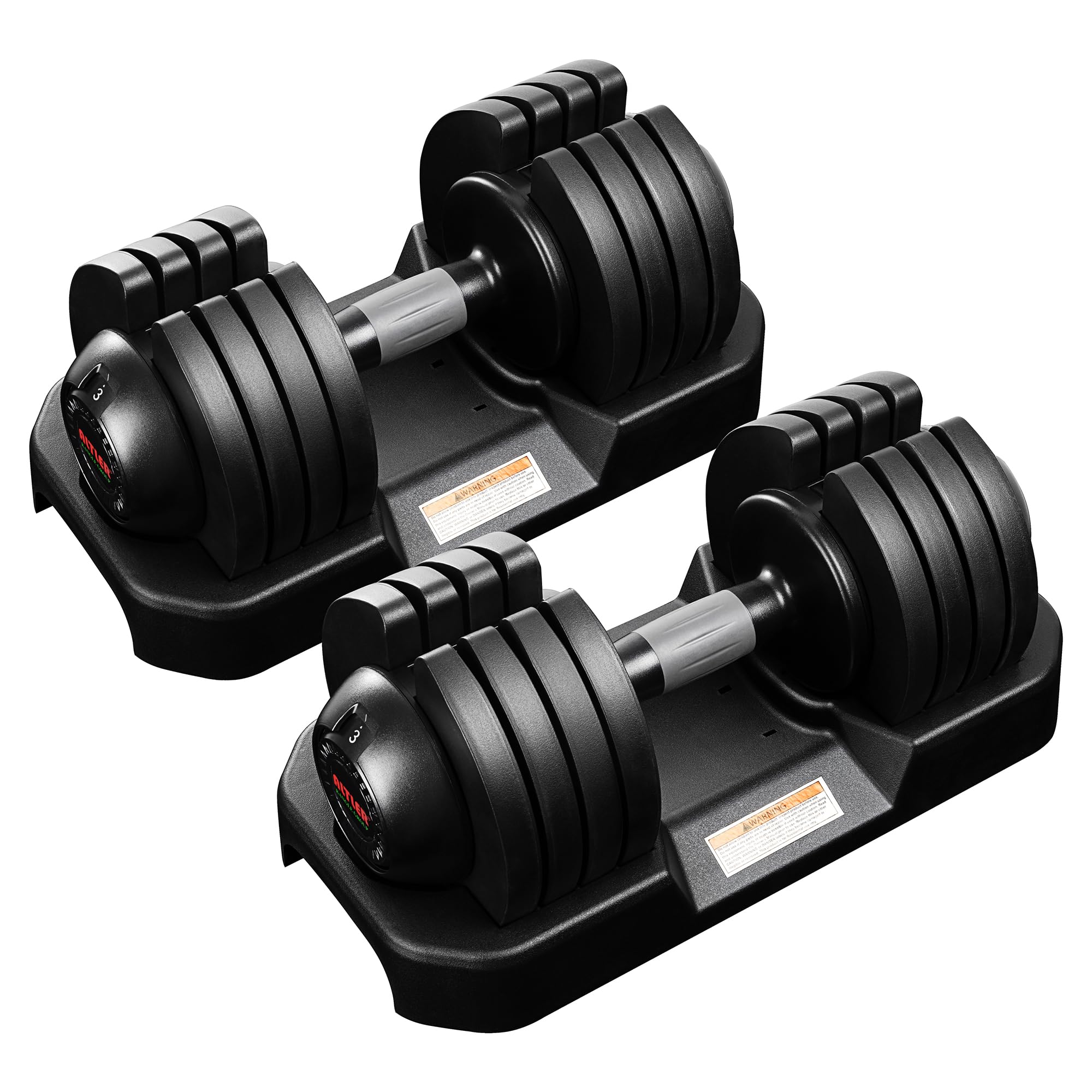 Photo 1 of (only one)(see images) ALTLER 25lbs Pair Adjustable Dumbbells Premium Rubber Coated Dumbbell 