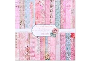 24 Sheets Double Sided Scrapbook Paper, 12x12 Inch Decorative Craft Paper for Scrapbooking, Card Making, Decoupage, Origami, 