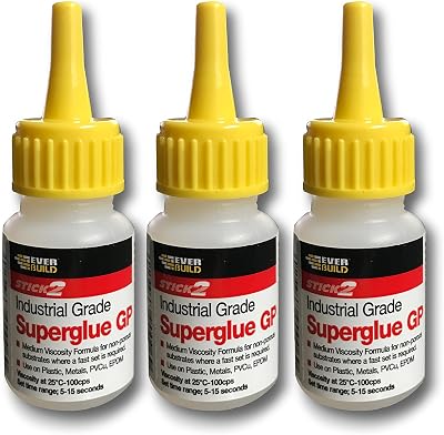 Everbuild CYN20 20g General Purpose Industrial Superglue 3 Pack