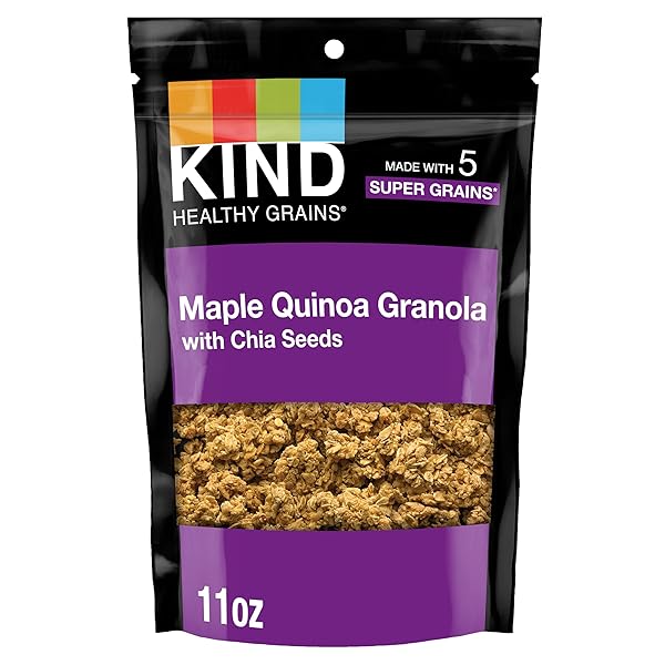 KIND HEALTHY GRAINS CLUSTERS, MAPLE QUINOA WITH CHIA SEEDS, GLUTEN FREE, 11 OUNCE BAG