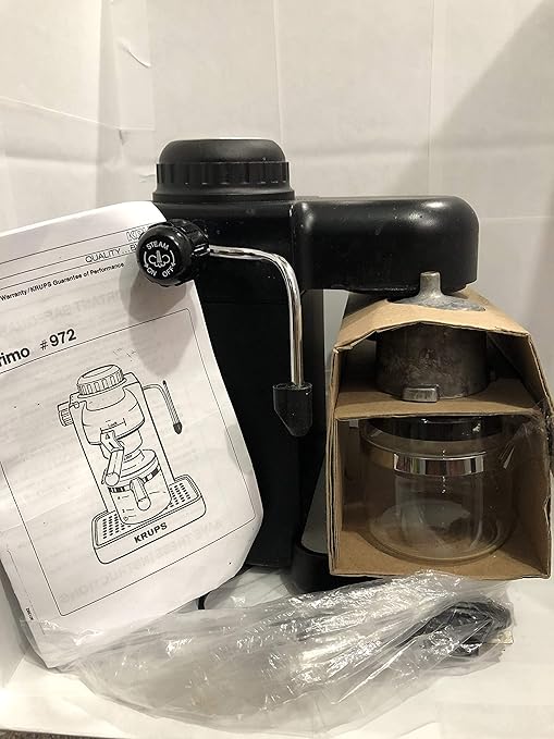 Krups Model 963 Black Espresso / Cappuccino Maker 4 CUP Steam Amazon