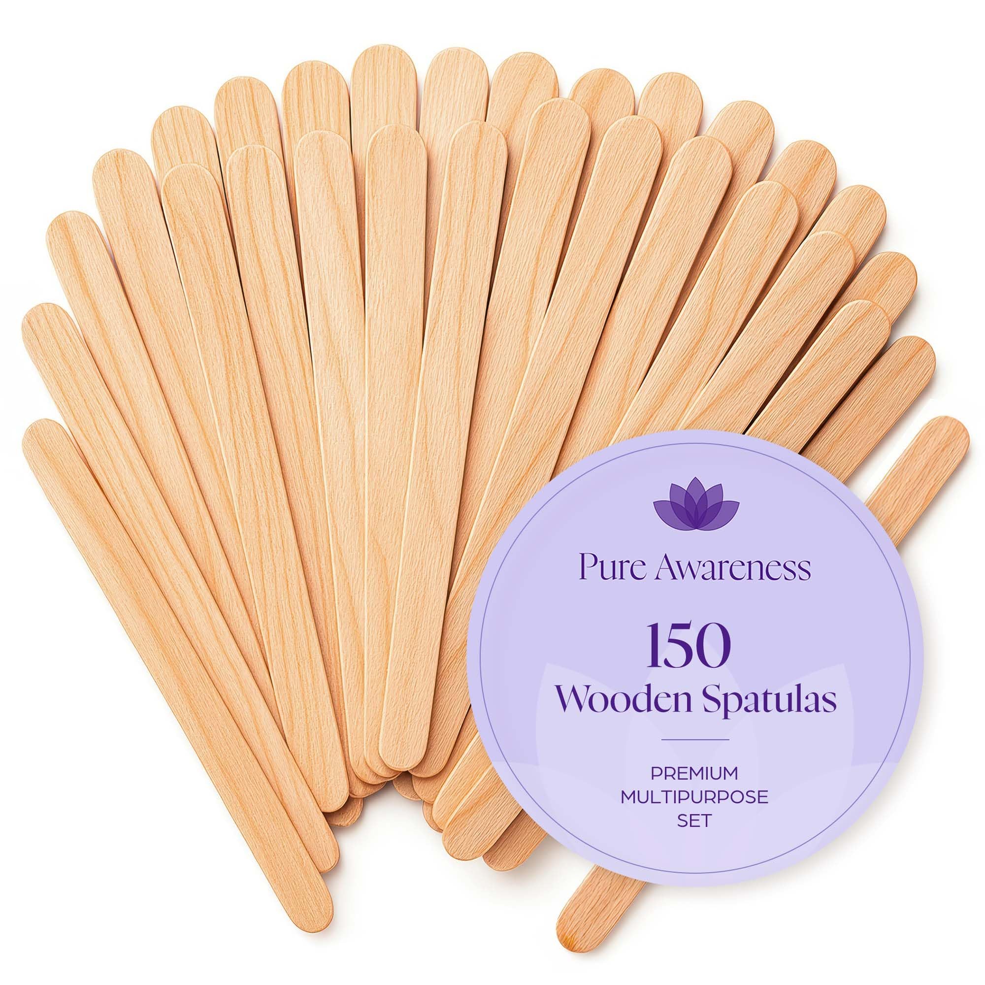 Photo 1 of 150 Wooden Wax Stick – Applicator Sticks for Hair Removal – Disposable Popsicle & Craft Sticks – Professional Salon & Home Supplies – For Hot Wax, Hard Wax, Stripless & Brazilian Treatments