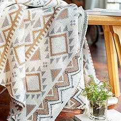 Brown Queen Size Knitted Tassel Boho Soft
