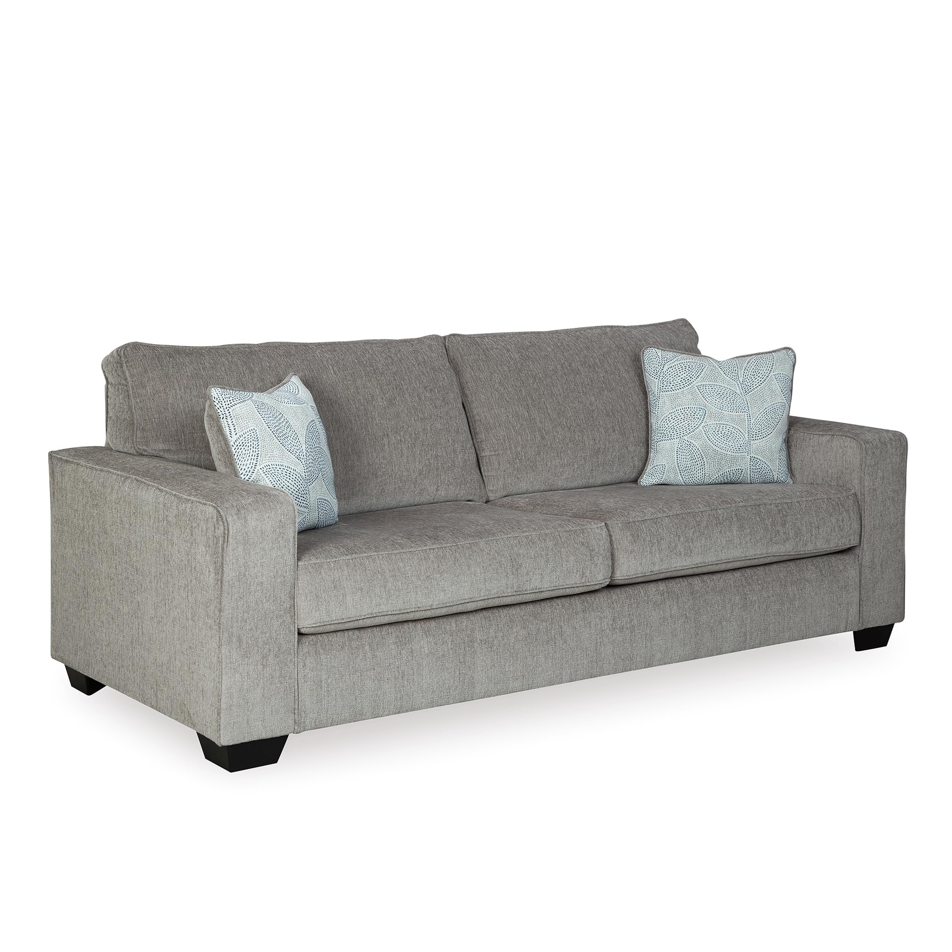 Photo 1 of Signature Design by Ashley Altari Modern Sofa with 2 Accent Pillows, Light Gray
