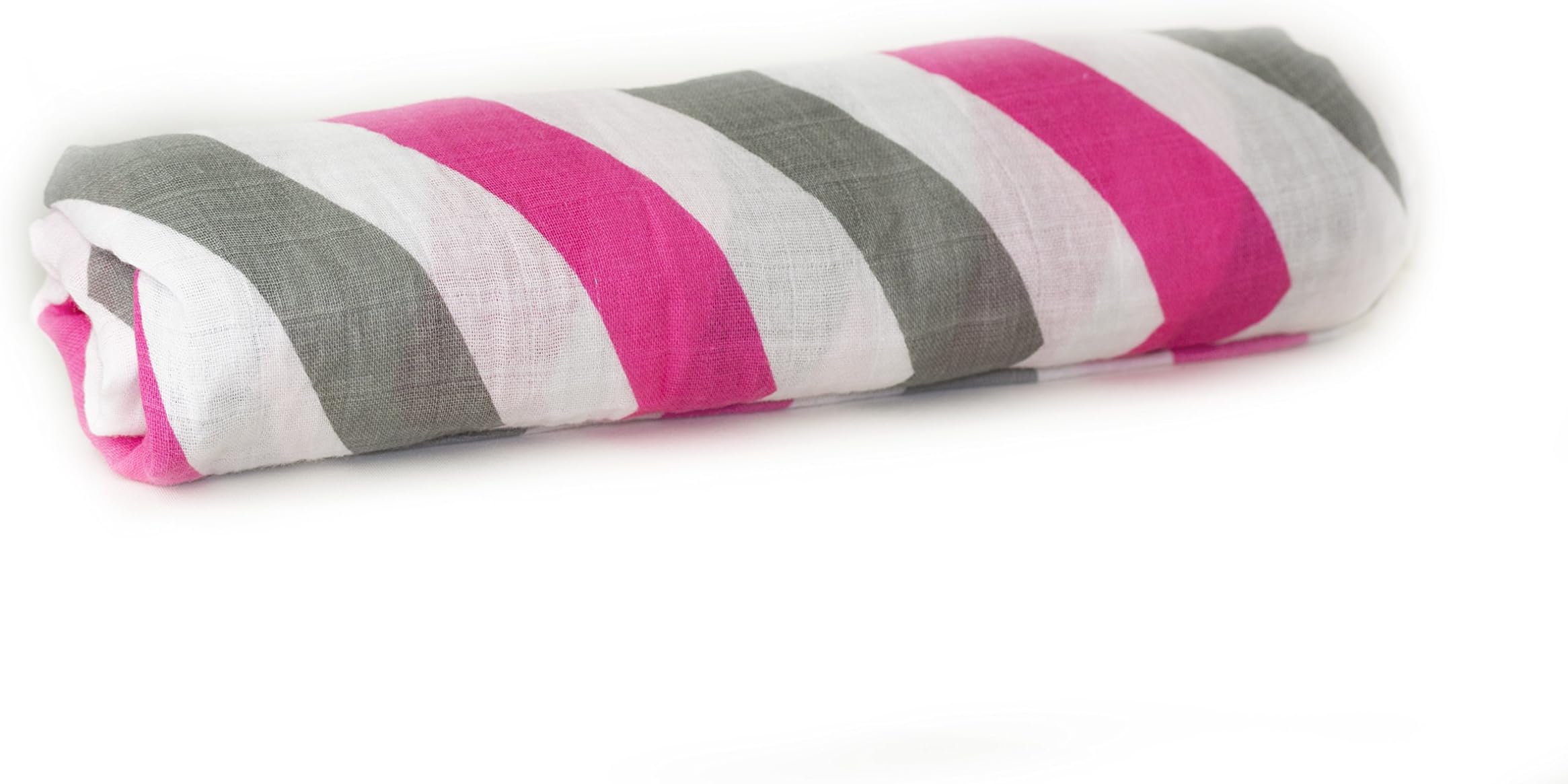 Nayla Baby Swaddle Stripes Girl Pink / Grey, Muslin Cloth 120 x 120 cm