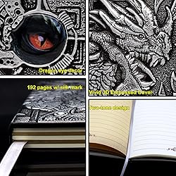 Haxtec DND Notebook 3D Embossed Silver Dragon