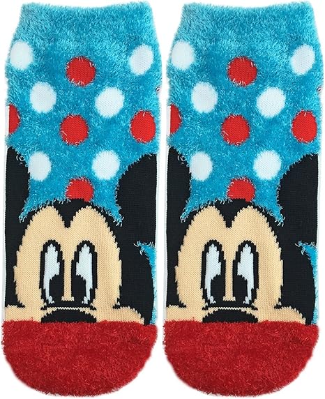 Amazon Co Jp ディズニー もこもこ靴下 ミッキーマウス ブルー レッド 22cm 24cm Awds4762j おもちゃ 通販
