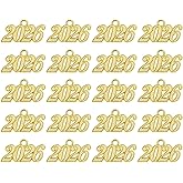 Shapenty Metal Year Signet 2026 DIY Pendant Charms for Graduation Tassels Bracelet Necklace Earrings Keychain Zipper Pulls Cellphone Craft Jewelry Making Christmas Party Decoration, 20PCS