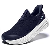 AIRHAS Womens Slip On Walking Shoes Breathable Sneakers for Women Lightweight Casual Shoes(Navy,7.5)