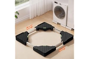 CUISIBOT Appliance Rollers Heavy Duty, Adjustable Mini Fridge Stand Washer and Dryer Stand with 16 Locking Wheels, Appliance Furniture Dolly Universal Stand Base for Washer, Dryer