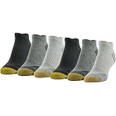 GOLDTOE womens Cross Arch No Show Socks, 6-pairs