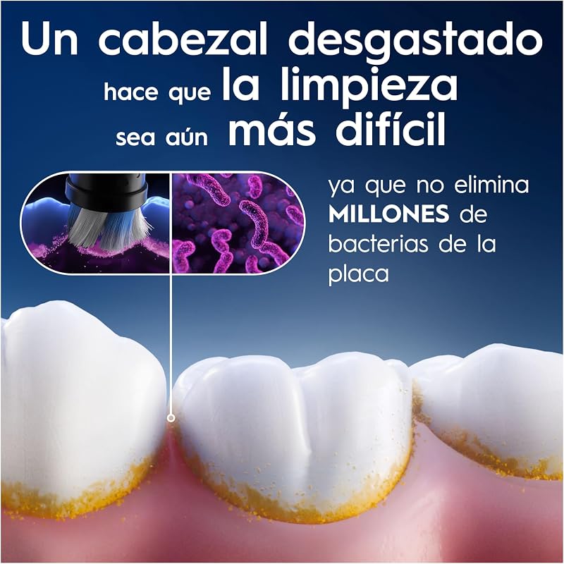 iO Gentle Care Cabezales de Recambio Originales, Negro, Pack de 6