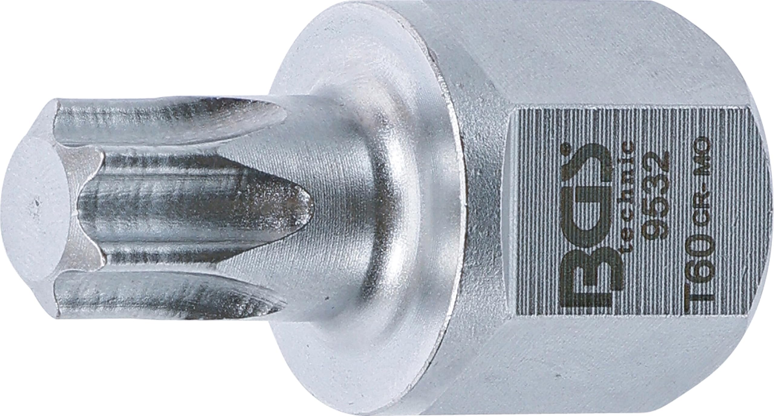 BGS 9532 | V-ribbed Belt Bit Socket | 12.5 mm (1/2"), external hexagon 22 mm | T-Star (for Torx) T60