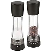 Cole &amp; Mason Derwent Grinders, 7.5" Salt &amp; Pepper Mill Set, Black Wood | Mill Includes Gourmet Precision Mechanism and Premium