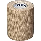 BSN Medical 20186 Tensoplast Elastic Athletic Tape, Provides Medium Support or Compression with High Adhesive Properties, Water Repellent and Air Permeable, Tan, 3" x 5 yard, Roll