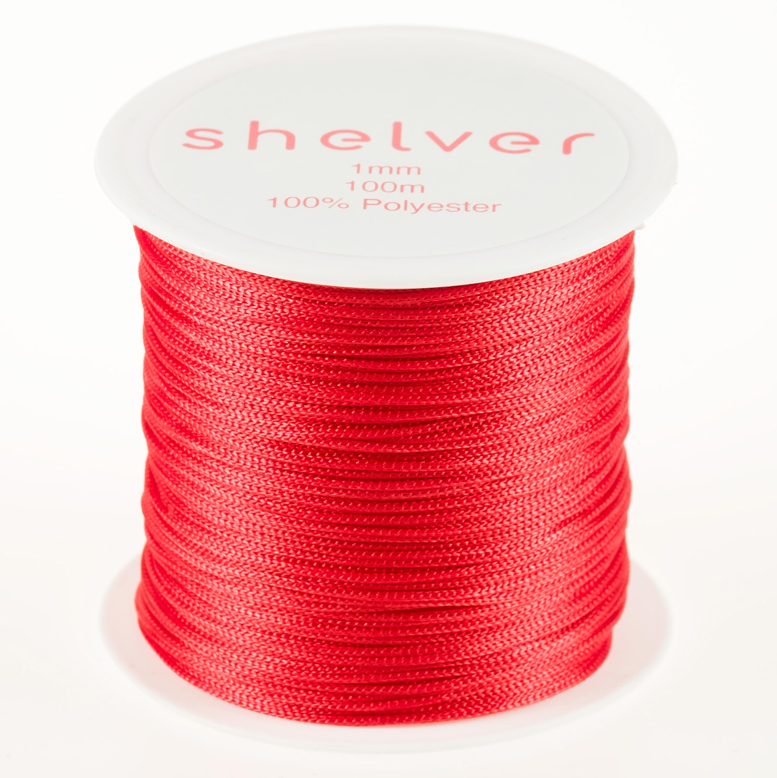 1mm Red String x 100m, Nylon Cord, Available in 26 Colours, Bracelet Making, Other Crafts (RED) — image 1