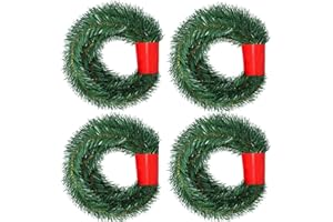DearHouse 80Feet Christmas Garland, 4 Strands Artificial Pine Garland Soft Greenery Garland for Holiday Wedding Party,Stairs,Fireplaces Decoration, Outdoor/Indoor Use