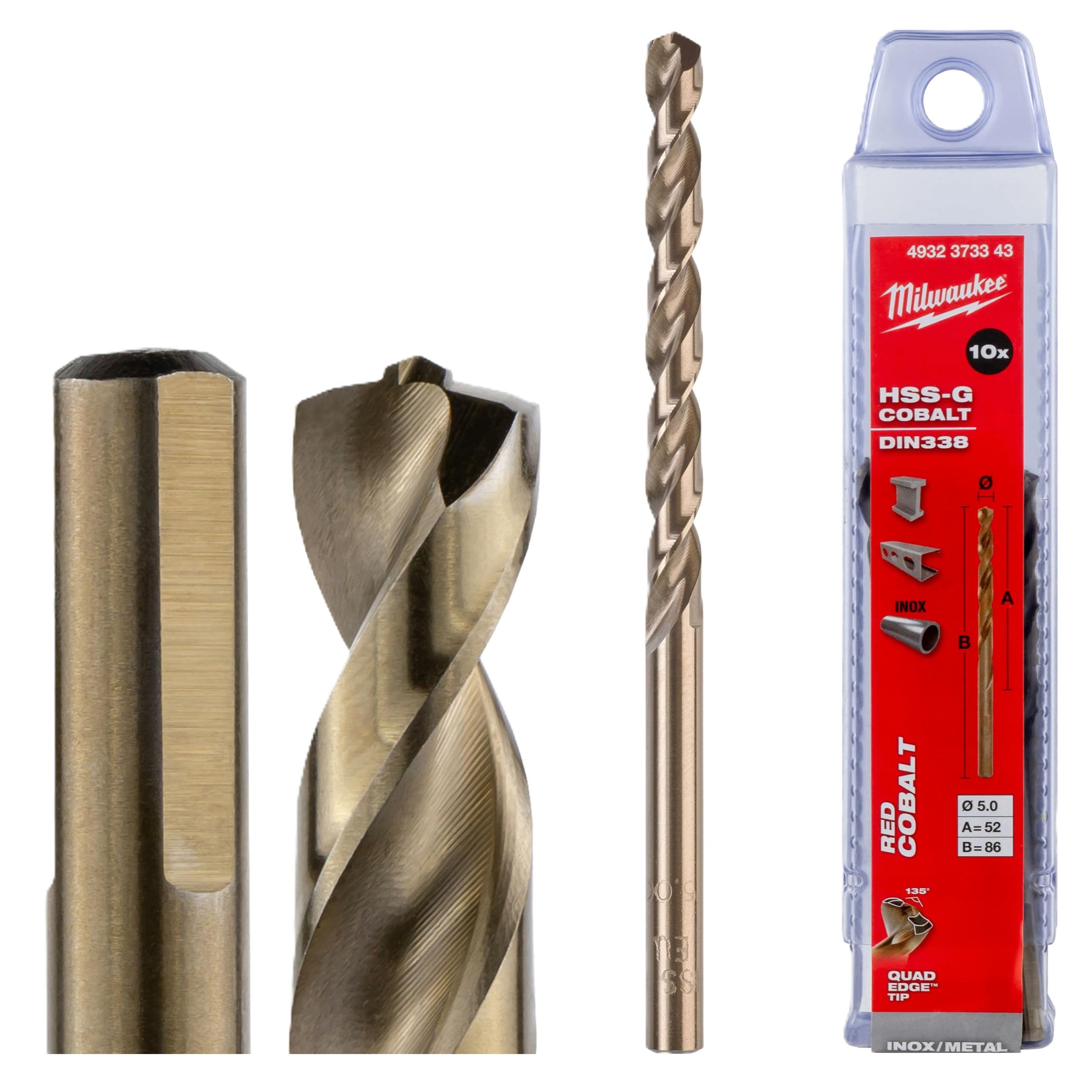 Paquete Brocas Red Helix HSS - G Co.5.0x86-10uds