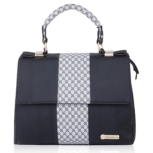 Grandiose GD Womens Polyurethrane Magnetic Button Satchel