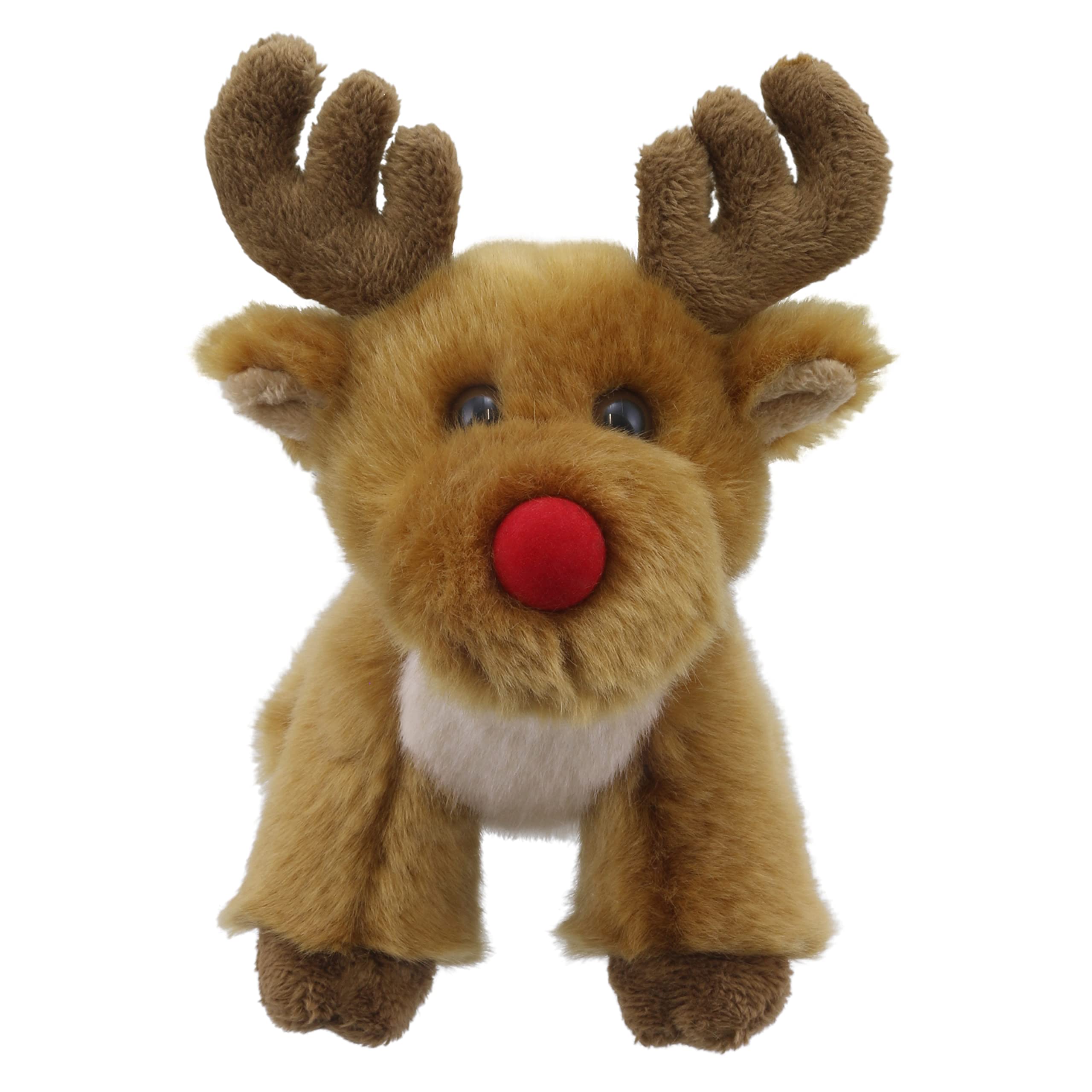 Wilberry - Mini Red Nose Reindeer Soft toy - Ideal Plush Cuddly for Kids and Adults, Perfect for Christmas, Suitable from 12+ Months - 14cm