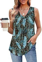 OFEEFAN Tank Tops for Women 2025 Summer Sleeveless