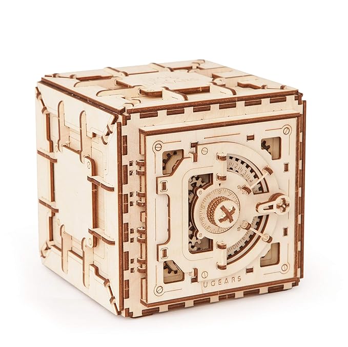 UGEARS 70011 - Safe Tresor, 3D-Holzbausatz ohne Klebstoff