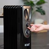 Russell Hobbs 1500W Oil Filled Radiator 7 Fin Heater Black view 5