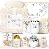 CuriBox Get Well Gifts for Women Self Care Gifts Basket - Relaxing Spa Care Package After Surgery Valentines Day Birthday Gift - Feel Better Sympathy Gift Set for Her Mom Sister Friend Wife (Beige)