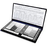 30 Specimens Surface Roughness Comparator Composite Pocket Set Gauge | Ra0.05-12.5mm Microfinish Comparator, Surface Finish Comparator Set for Lathe Machinery Manufacturing Teaching