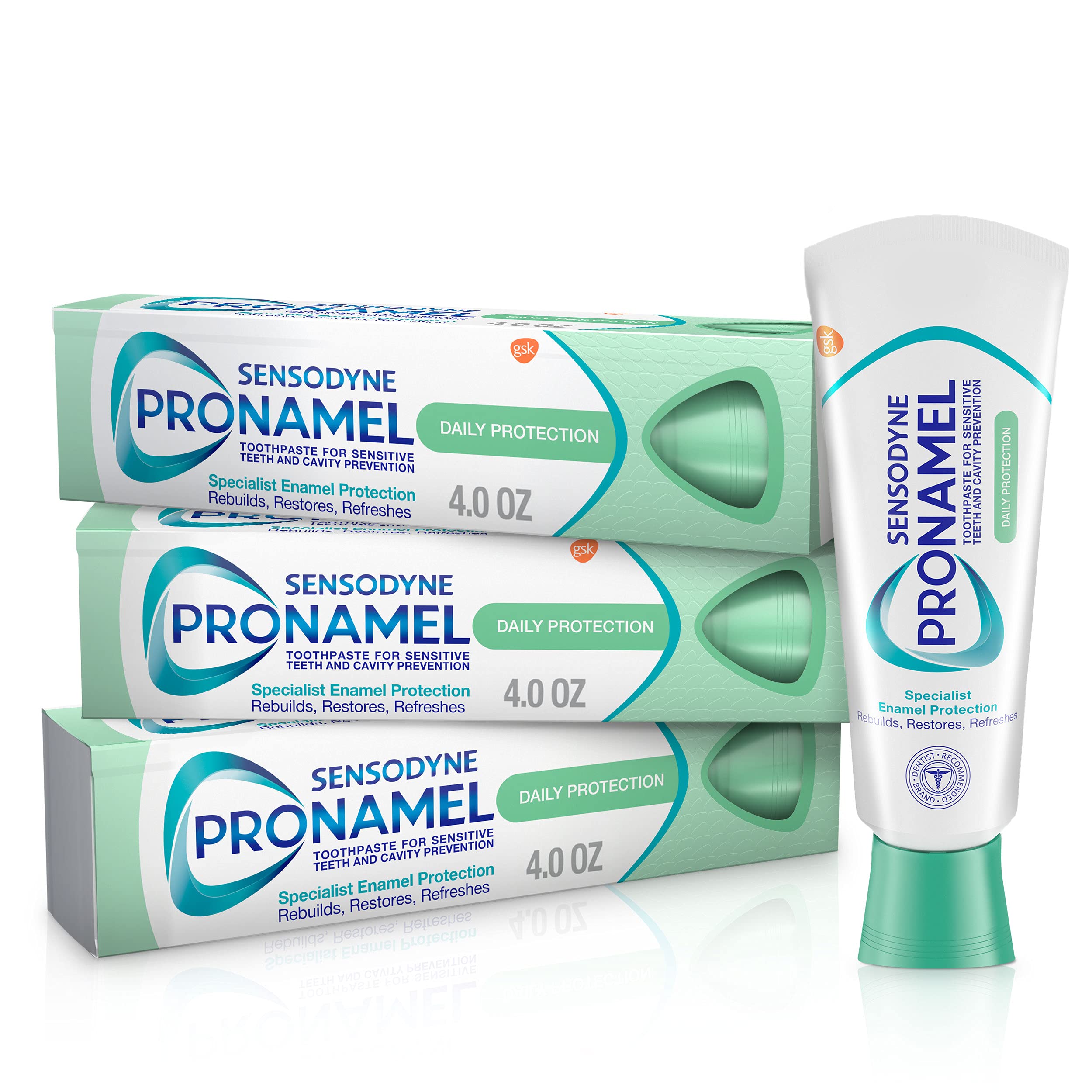 Photo 1 of Sensodyne Pronamel Daily Protection Enamel Toothpaste for Sensitive Teeth, Mint Essence - 4 oz (Pack of 3)