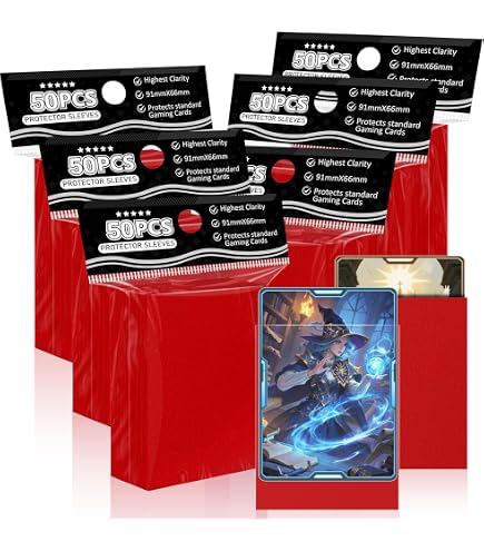 black and red card sleeves 200 Pack Sleeves, Matte Dual Trading Card with Opaque Back & Smooth Shuffle, Tear Resistant Card Protectors for MTG, TCG Game Cards (Angry Red) : Toys & Games Promo:Vikavolt Pokemon SV2 Scarlet and providing a smooth gameplay SC45