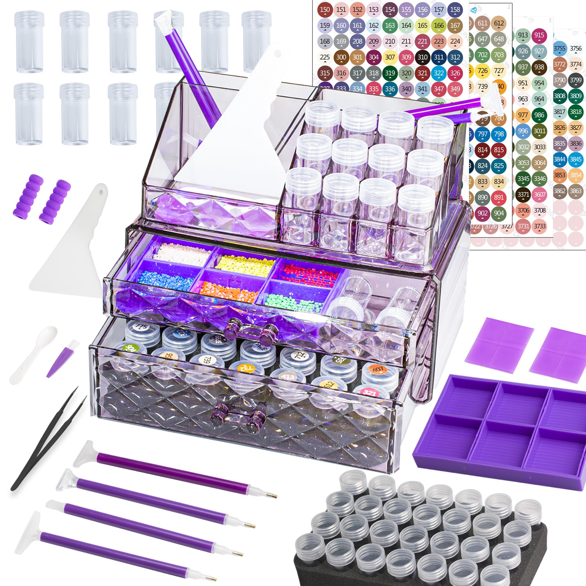 Diamond Painting Storage Containers Diamond Art Storage Case With 65 ...