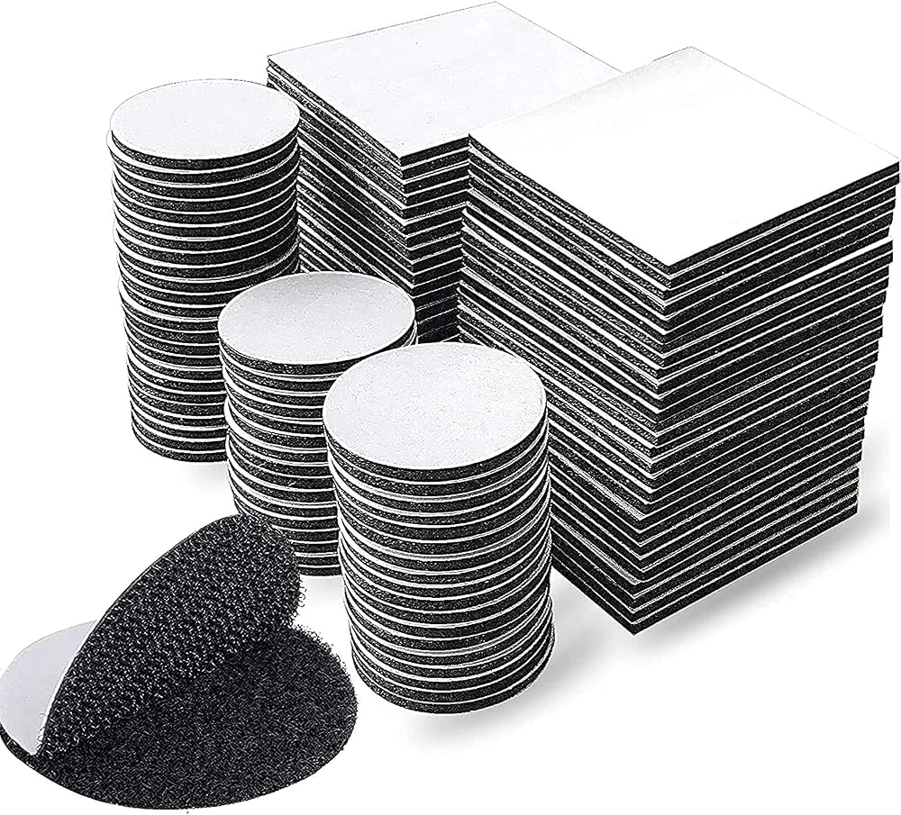 Rowwait 50Pcs Double Sided Foam Pads Squares Rounds Adhesive Mounting Pads