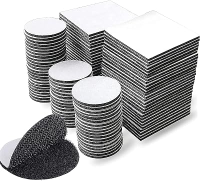 Rowwait 50Pcs Double Sided Foam Pads Squares Rounds Adhesive Mounting Pads