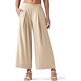 Willit Women's Linen Pants Wide Leg Casual Beach Summer Pants Palazzo Lounge Pants with Pockets
