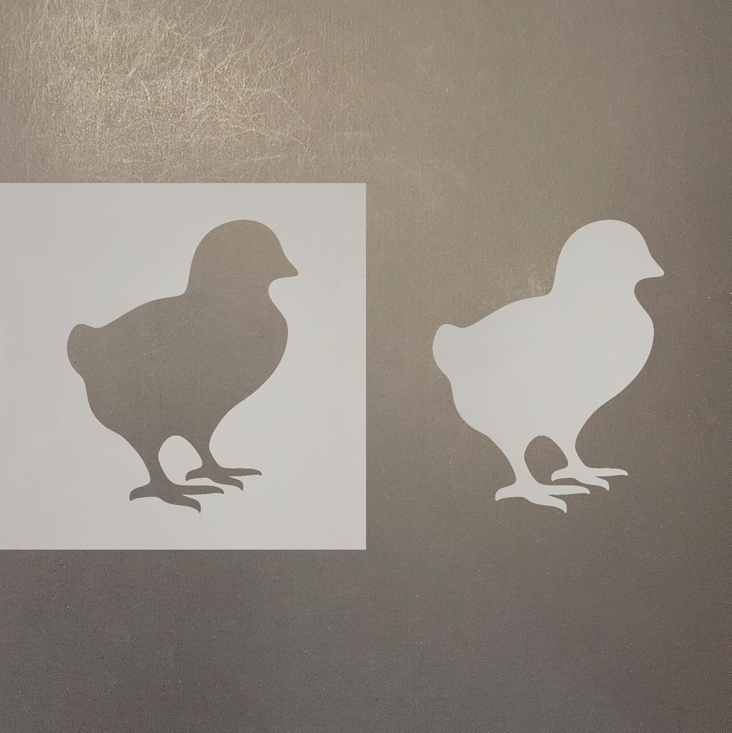 Mixed Media - Baby Chick Reusable Mylar Stencil - Art Craft Supplies 4 Inch