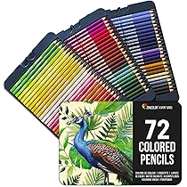 Zenacolor 72 Colored Pencils Set - Numbered Coloring Pencils in