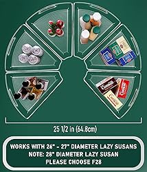 JEISSLIA Lazy Susan Cabinet Organizer Bins for