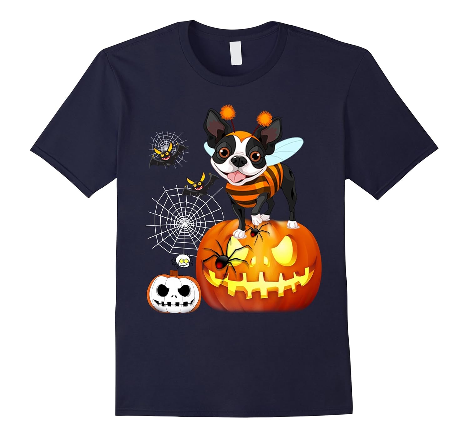 BOSTON TERRIER Halloween T-shirt-ANZ