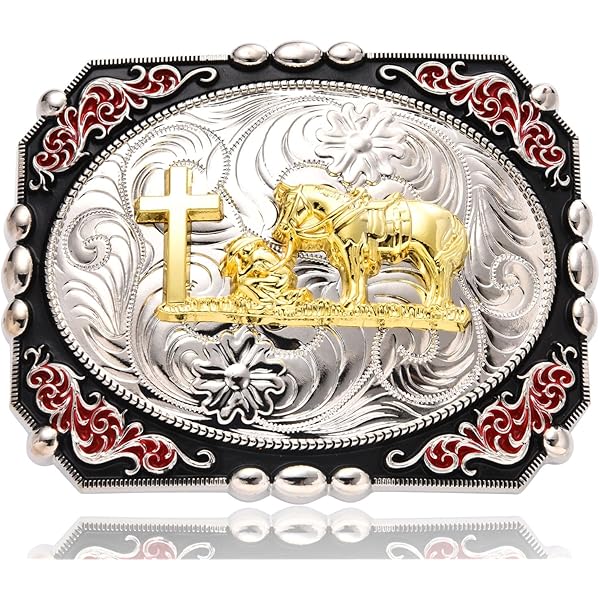 Men's Novelty Belt Buckles Gold Praying Cowboy Belt Buckle U2013