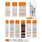 50PCS T Shank Jigsaw Blades Set - BGTEC HCS/HSS Jig Saw Blades for Wood, Plastic and Metal Cutting(T118A,T118B,T127D,T123X,T101AO,T101B,T101BR,T101D,T144D,T345XF)