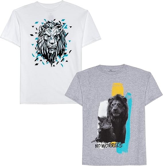 Amazon ディズニー ボーイズ ライオンキング 映画 グラフィックtシャツ 2枚パック ボーイズ 通販
