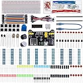 BoJack 37 Values 480 Pieces Electronic Component Entertainment Kit Power Supply Module, Jumper Wire, Precision Potentiometer,