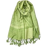 Plum Feathers Two Tone Vintage Paisley Pattern Pashmina Scarf