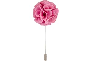 Knighthood Men's Pink Bunch Flower Lapel Pin Brooch Pink