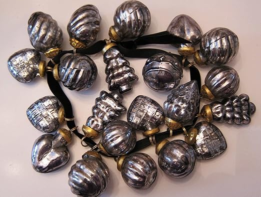 Amazon Com 20 Miniature Mercury Glass Holiday Christmas Ornaments
