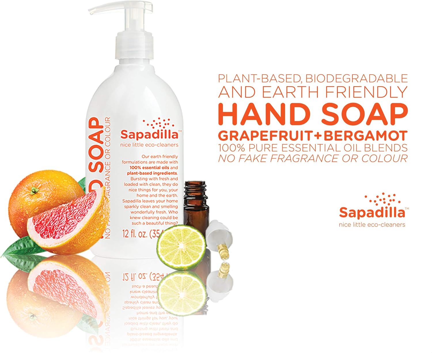 Sapadilla Rosemary + Peppermint, Grapefruit + Bergamot, Sweet Lavender + Lime Hand Soap, 12 Ounce 3 Pack: Home Improvement