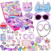 Unicorn Advent Calendar 2025 for Girls, Christmas Countdown Calendar for Kids, with 24 Days Xmas Surprise with Jewellery Bracelet Hair Accessories