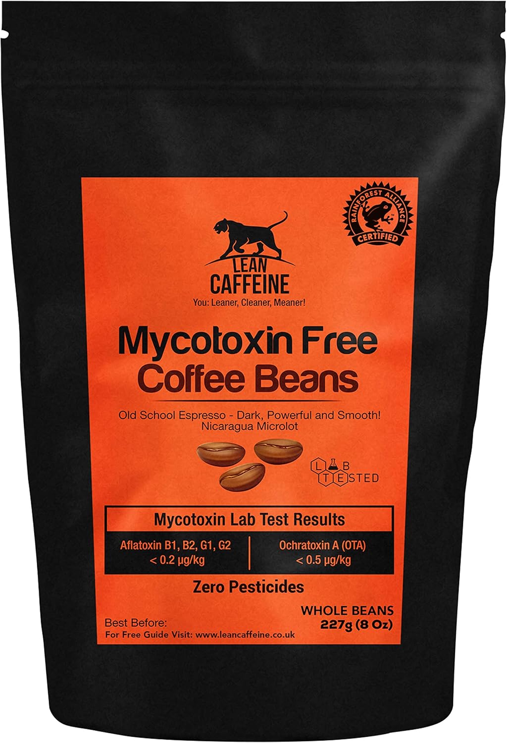 Bulletproof Coffee Beans 227 Gram No Pesticides / Mycotoxins