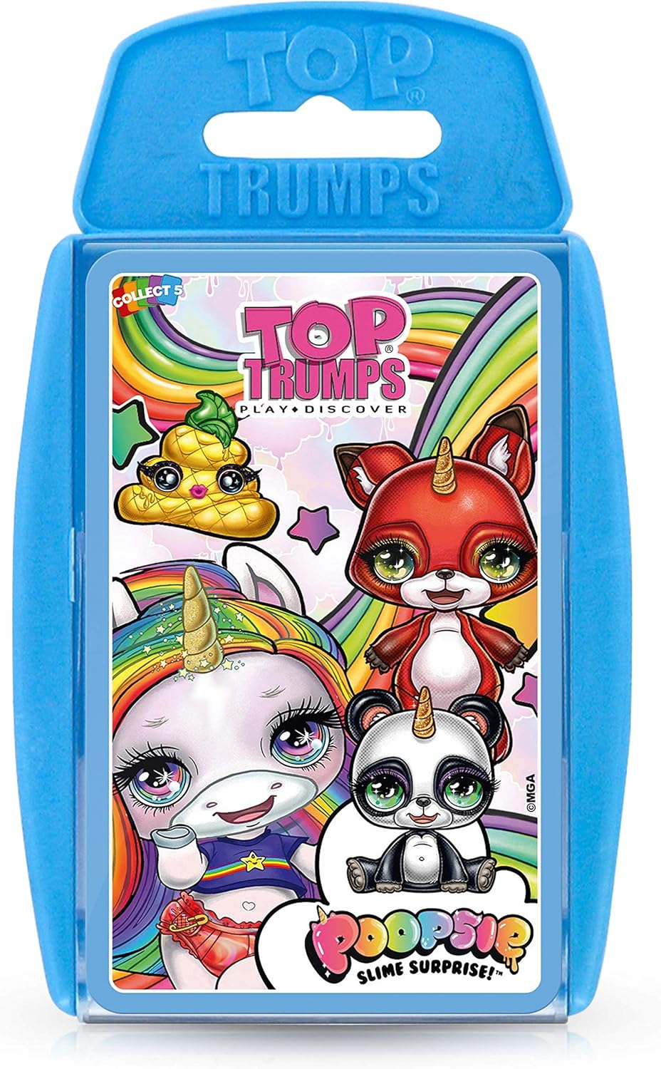 Winning Moves - TOP TRUMPS - POOPSIE - Card games - Board Game - French Version, Primary Colors, Petit